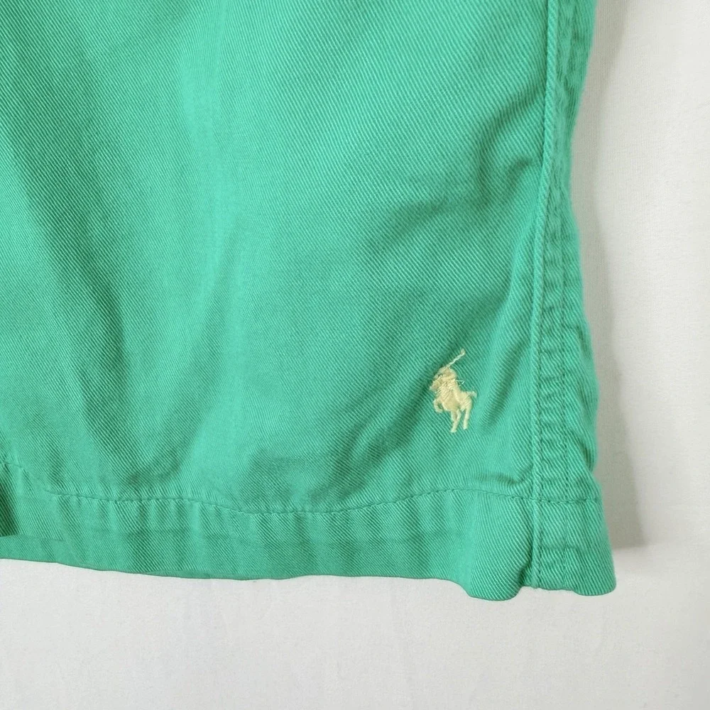VTG Polo Ralph Lauren Men's Shorts SZ-Small Green Elastic Waist Casual Summer